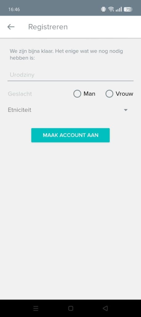 Registratieformulier Hi5 Mobiel