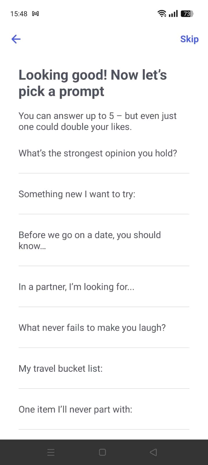 Pick a prompt