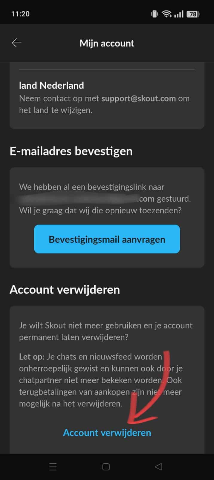 Account verwijderen