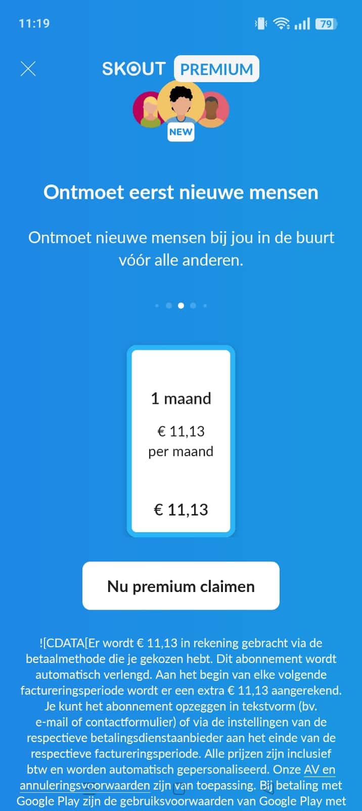 Skout - Premium lidmaatschap