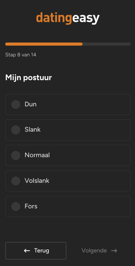 Aanmelden mobiel - Postuur