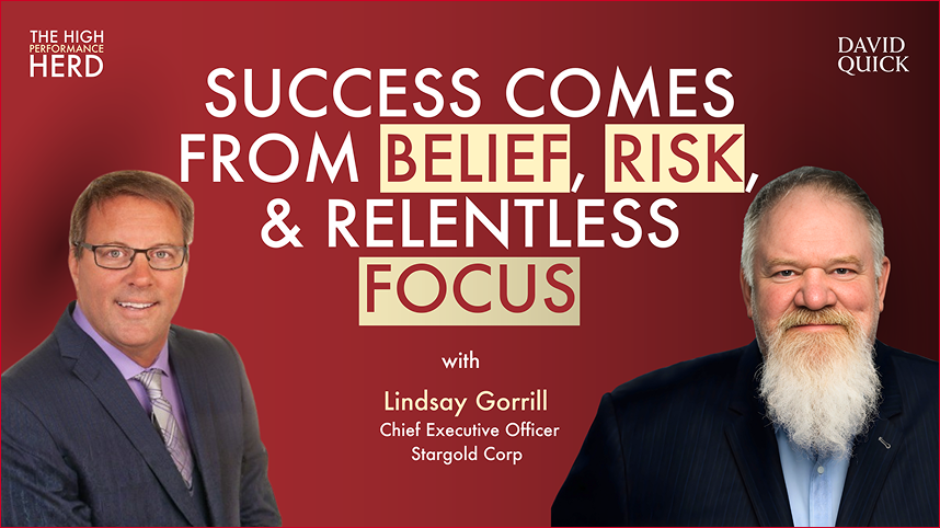 David Quick with Lindsay Gorrill discussing belief, risk, and relentless focus in entrepreneurship and leadership