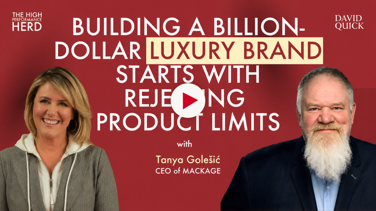 Video interview preview: David Quick and Tanya Golešić on building a luxury brand