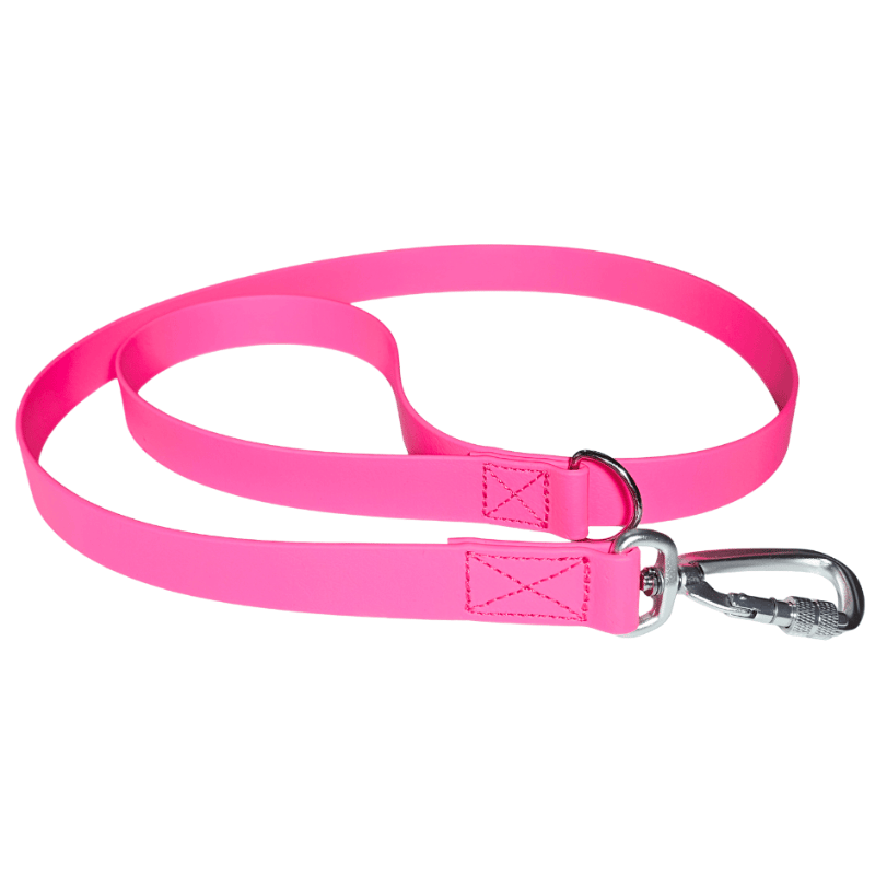 Biothane dog lead pink with carabinier clip 6ft