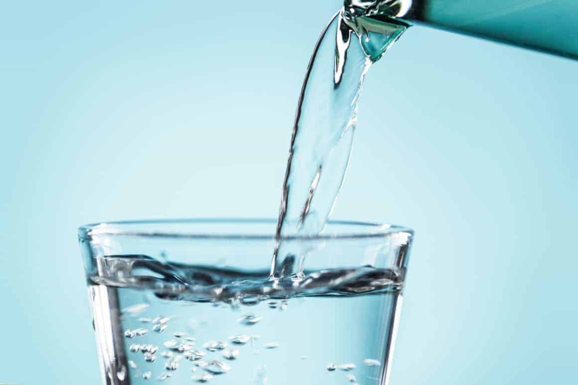 Water pouring into glass