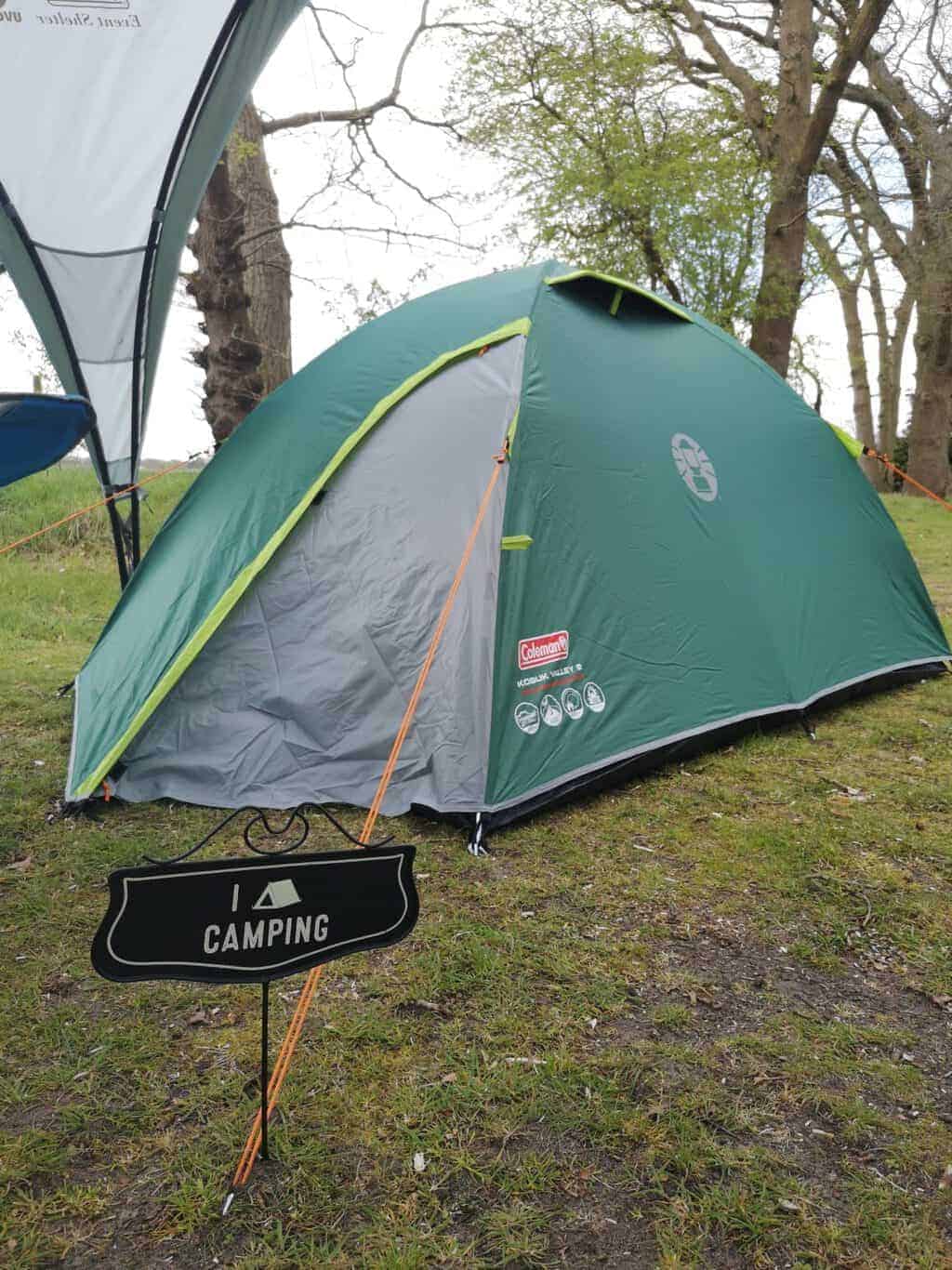 Coleman Kobuk Valley 2 pitched at a UK campsite