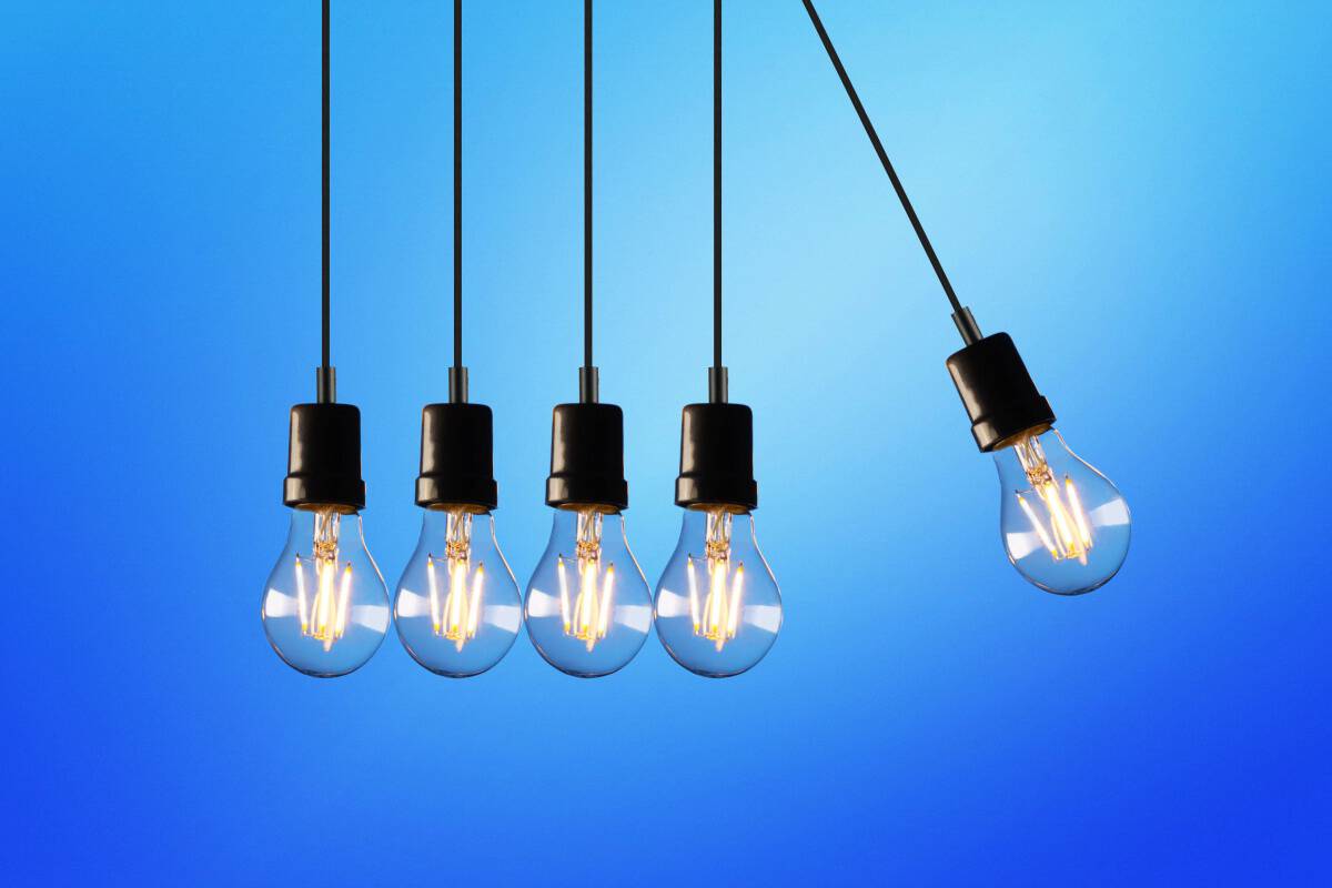 Light Bulbs swinging