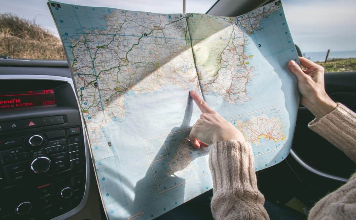Planning a route with a map Planning a route with a map