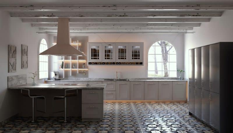 dark kitchen