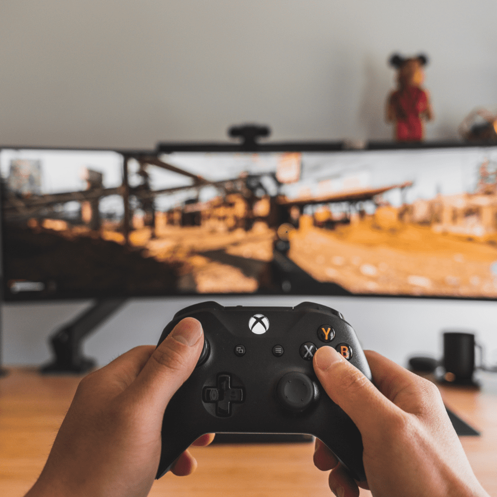 playing video games