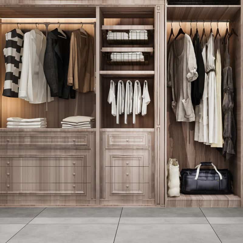 well-organized closet
