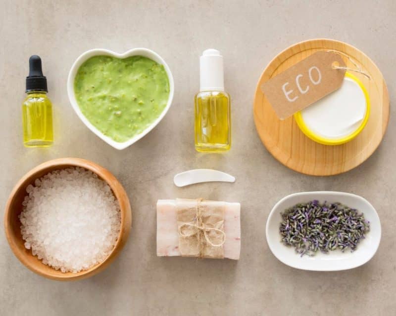Natural skincare products and botanical ingredients