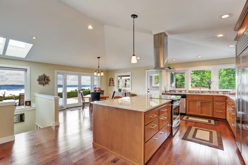 Custom roof lights installed into a modern and spacious home.