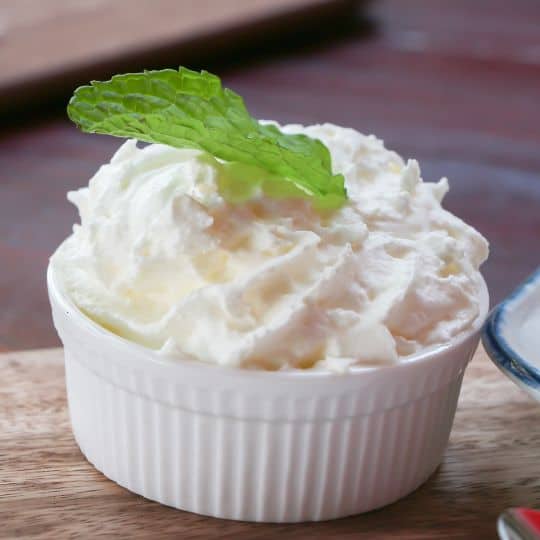 making whipped cream