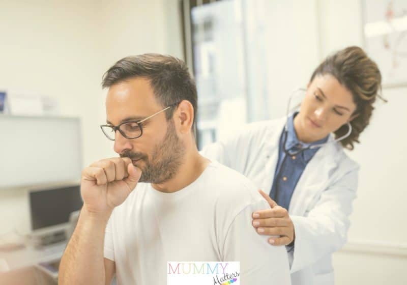 Man at GP with respiratory infection