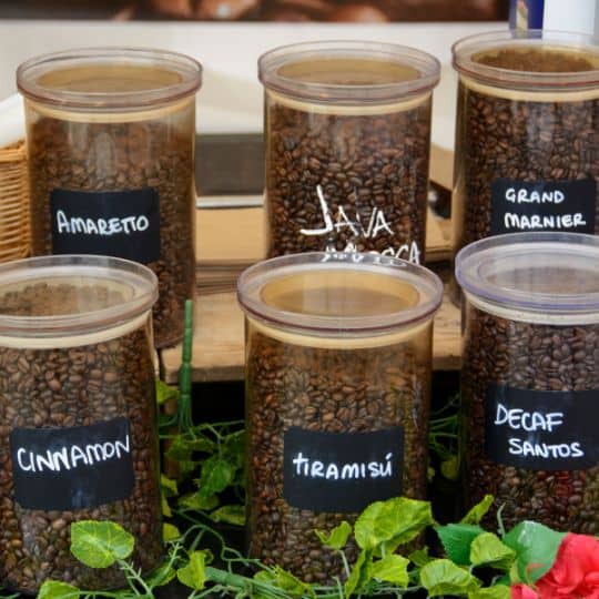 Coffee bean flavours