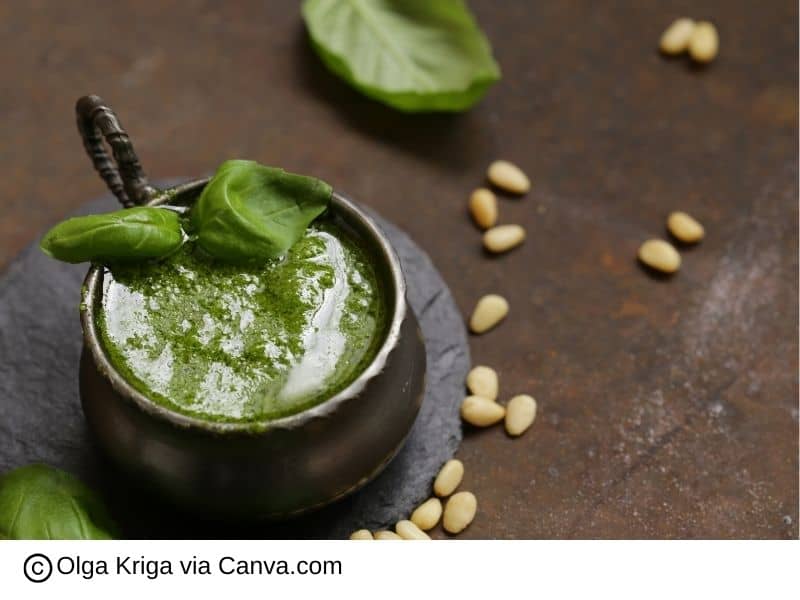 Homemade Pine Nut and Basil Pesto