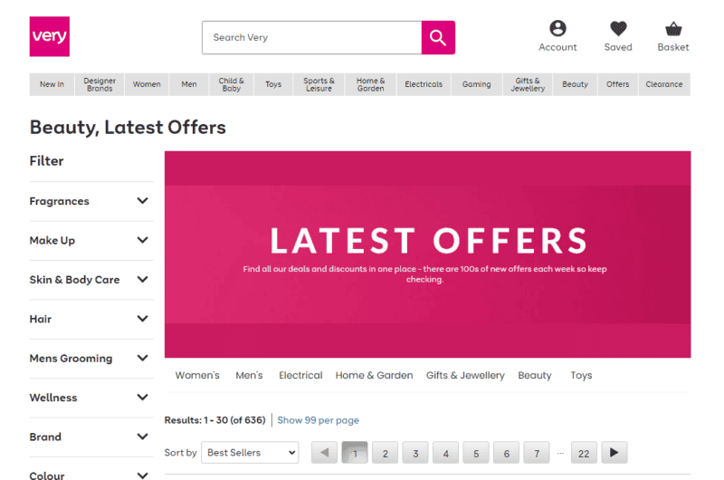 Very.co.uk offers