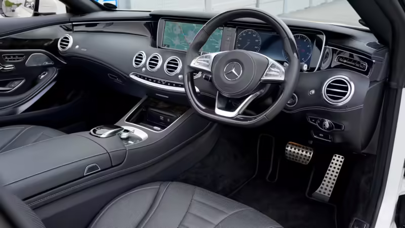 free photo of luxury interior in mercedes benz sl500