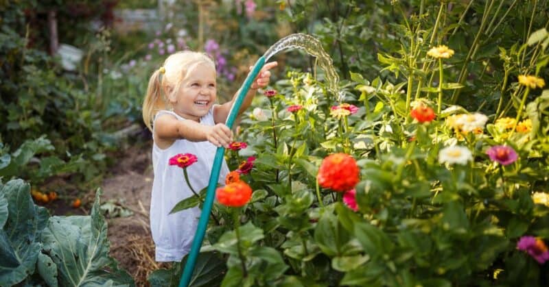 girl playing garden image1