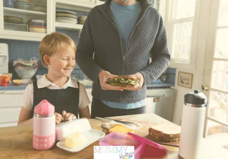 Preparing school lunchbox