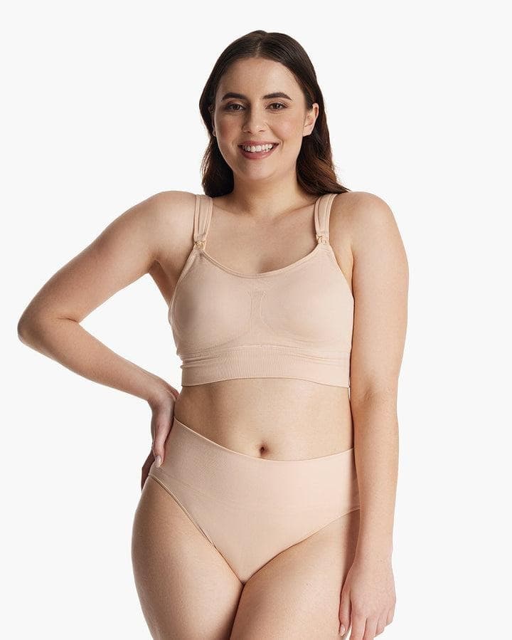 Nursing Bra with Pump Flanges