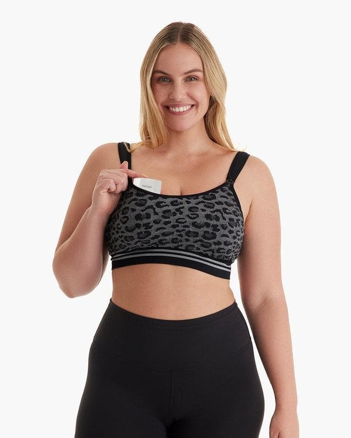 Nursing Bra with Pump Flanges