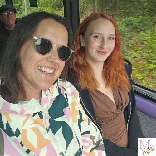 Mum and daughter on a bus