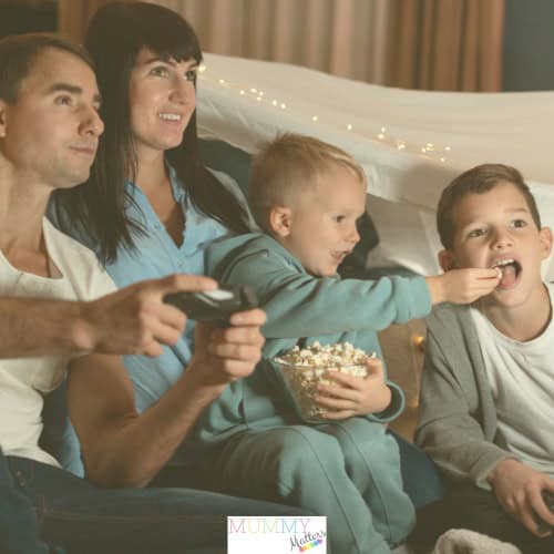 Cozy Family Movie Night Space