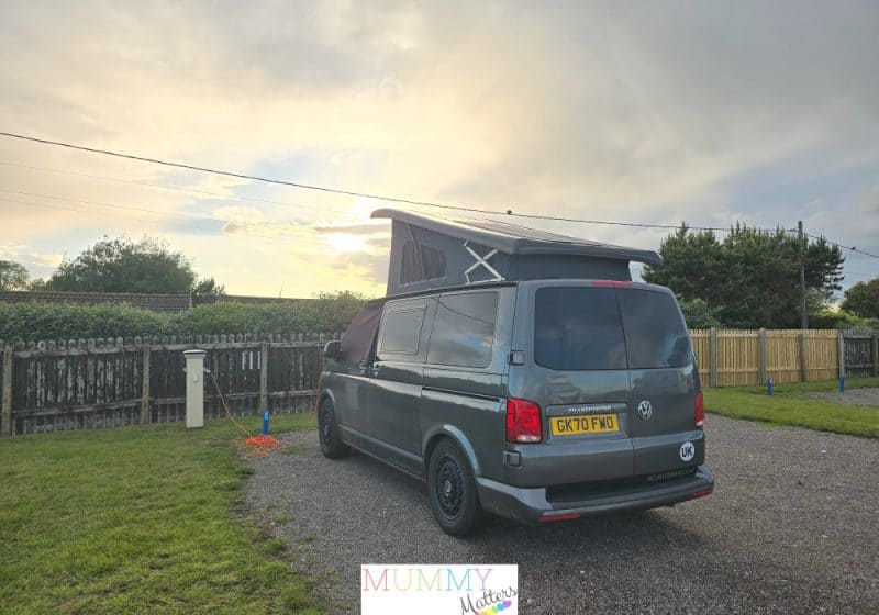 Campervan at White House Beach Caravan and Motorhome Club site