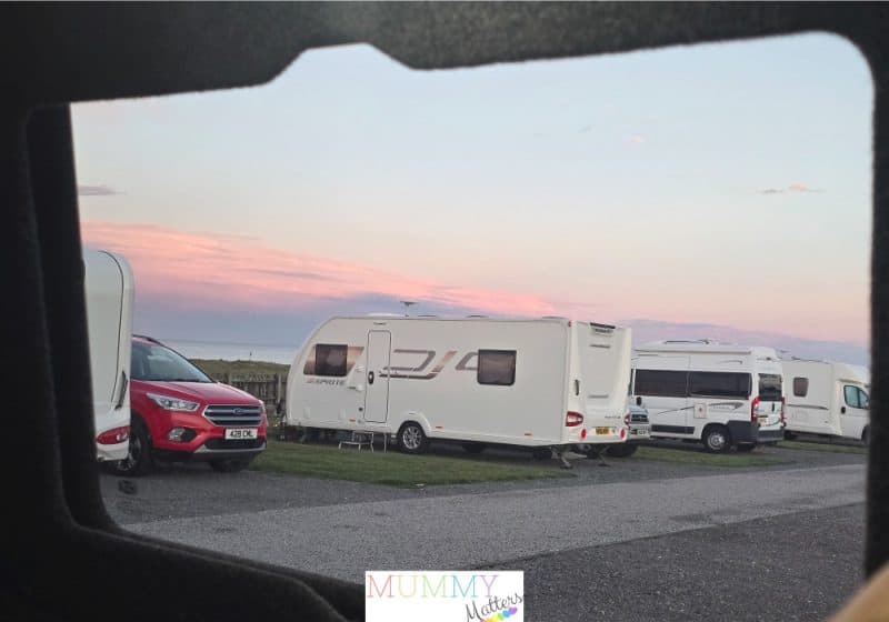 Sunset view from Campervan Window
