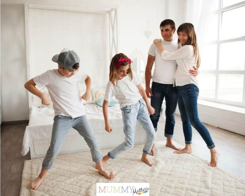Family dancing