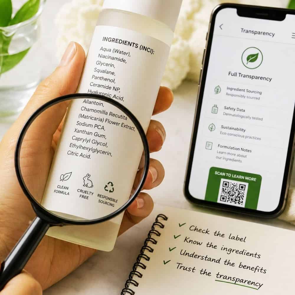 Ingredient transparency Skincare