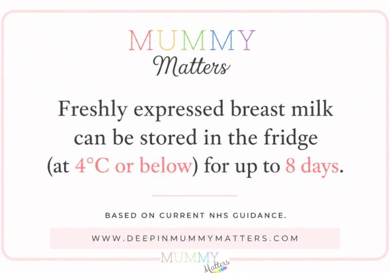 Storing breastmilk