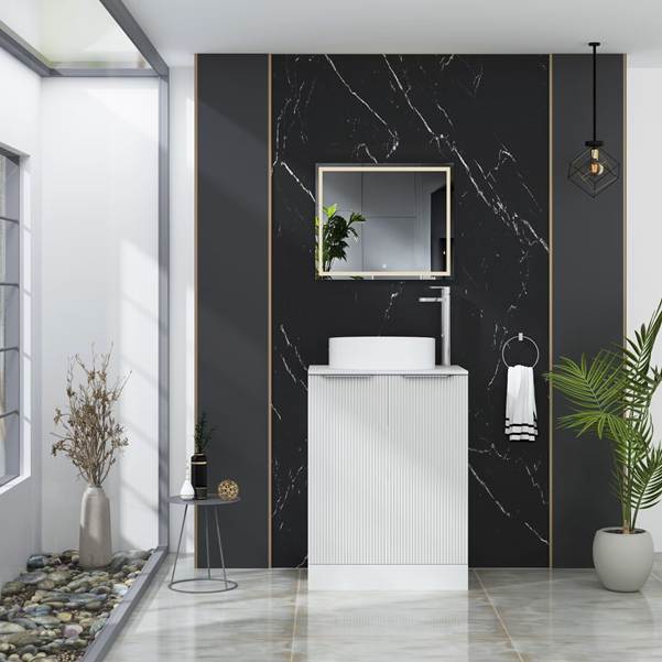 fluted bathroom furniture
