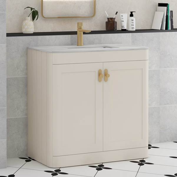 fluted bathroom furniture