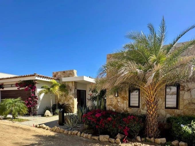 Diamante Cabo San Lucas Villa With Lush Landscaping And Desert Accents.