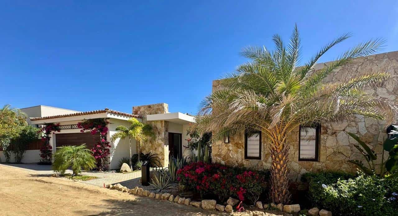 Diamante Cabo San Lucas Villa With Lush Landscaping And Desert Accents.