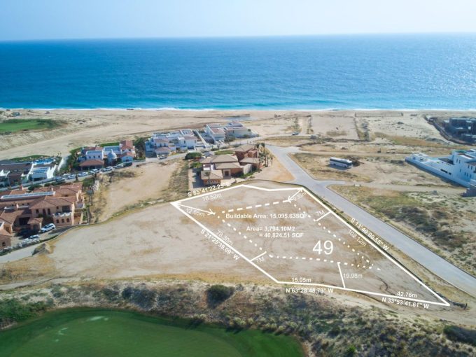 Beach Estates Lot 49, Beach Estates, Diamante: Aerial View Of The Lot With Boundaries