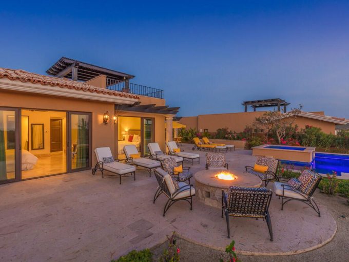 Casita 21, Las Casitas, Diamante: Rear Terrace At Dusk