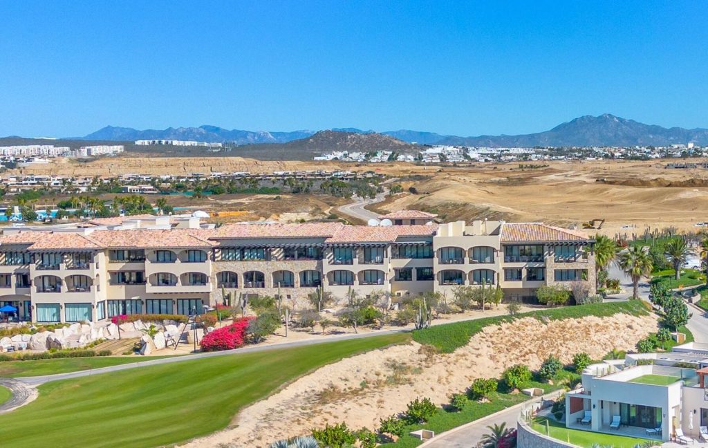 Dunes Presidential Suite 314, Diamante – Homes For Sale In Diamante Dunes Presidential Suite 314, Dunes Residence Club, Diamante: Aerial View Of The Building And Golf Course