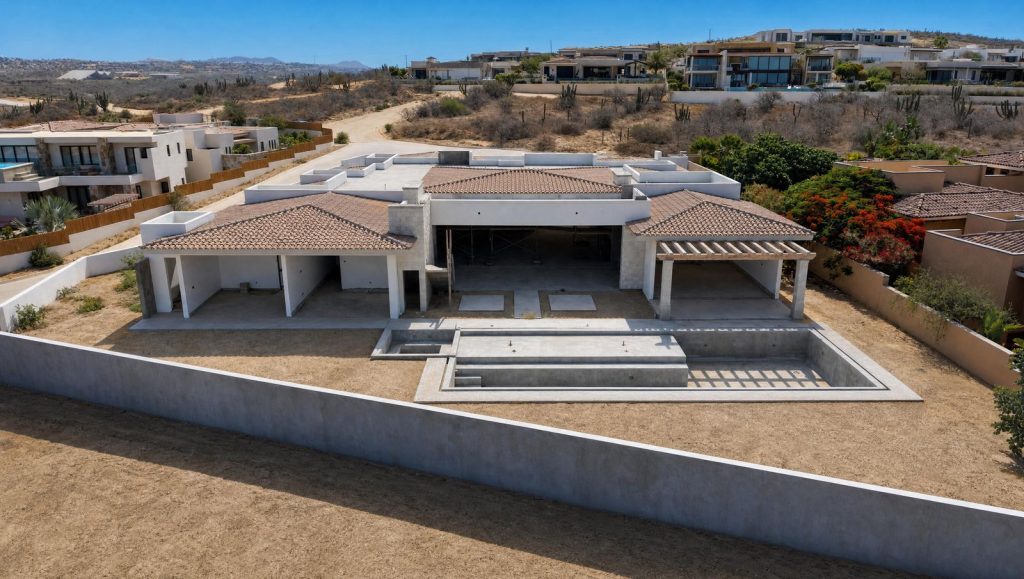 Sunset Hill Villa 54, Diamante – Homes For Sale In Diamante Sunset Hill Villa 54, Sunset Hill, Diamante: Aerial View Of The Unfinished Villa