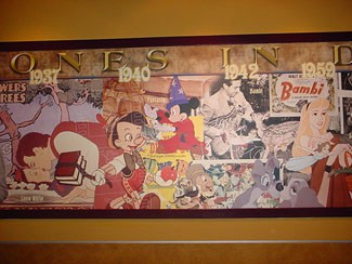 Classic Disney Animation icons like Pinocchio and Bambi evoke theme park nostalgia for fans of vintage Disney magic.