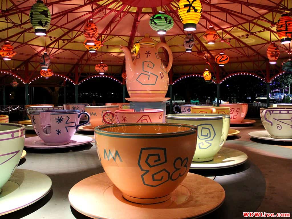 Mad tea cups empty at Disney