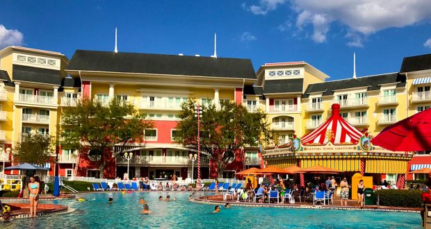 Boardwalk pool area