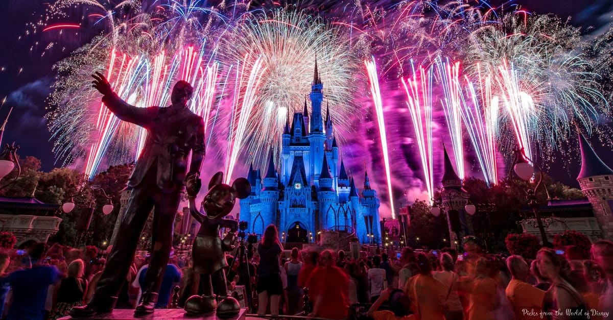 Fireworks over Cinderella Castle