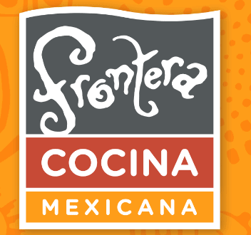 Frontera Cocina Mexicana logo in lively gray, red, and orange—ideal for Cinco de Mayo festivities at Disney Springs.