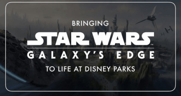 Concept art of Star Wars: Galaxy’s Edge, showcasing its debut at Disney Parks as revealed during Star Wars Celebration.