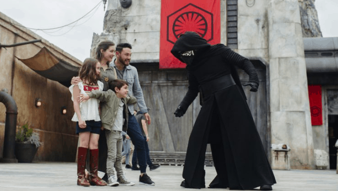 A family meets Kylo Ren at Star Wars: Galaxy’s Edge, eager to win the BackToBatuu Sweepstakes and enjoy Disney World magic.