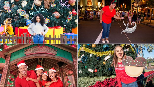 Disney holiday magic: Guests enjoying festive décor, seasonal treats, and joyful moments at Walt Disney World Resort.
